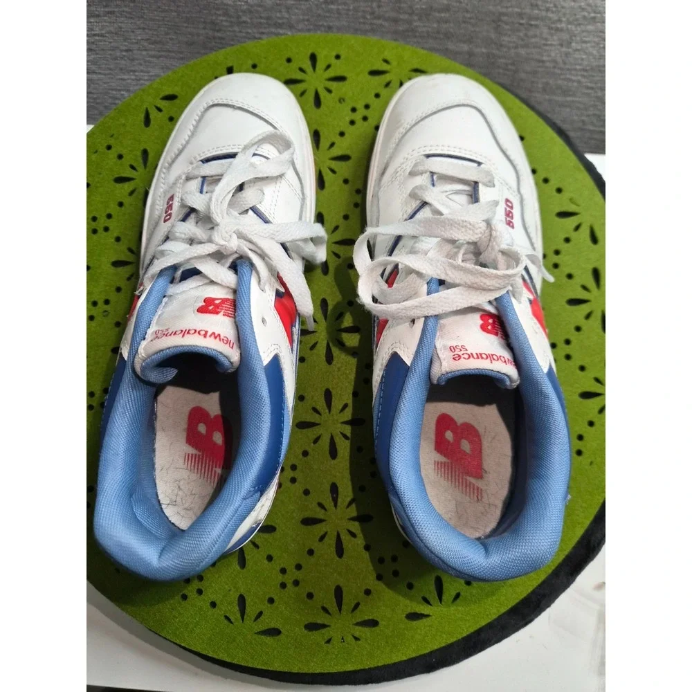 New Balance 550 GSB550CH Boys US 6 M Athletic Shoes White Atlantic Blue Sneakers